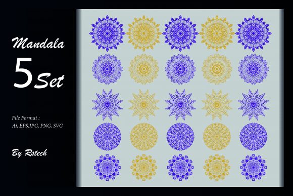 Download Mandala Ornamental Background Set - Ornamental background Collection