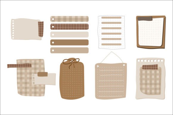 Download 8 Scrapbooking Elements with Checkered - Elements Collection