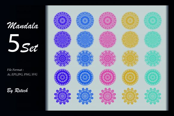 Download Mandala Ornamental Background Set - Ornamental background Collection
