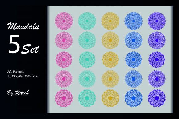 Download Mandala Ornamental Background Set - Ornamental background Collection