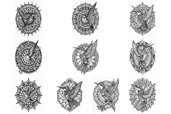 Download Hummingbird Mandala Coloring Page KDP - Kdp Collection