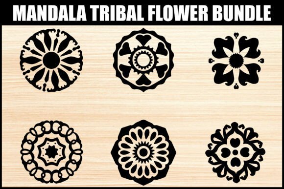 Download Elegant Tribal Mandala Flower Set - Tribal mandala Collection