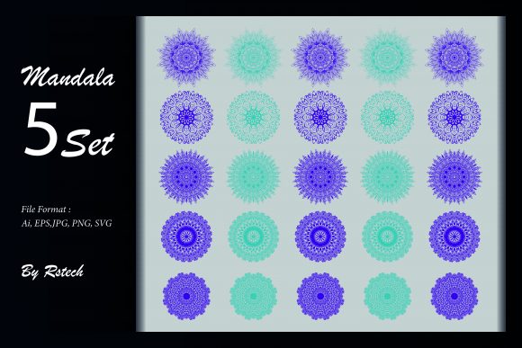 Download Mandala Ornamental Background Set - Ornamental background Collection