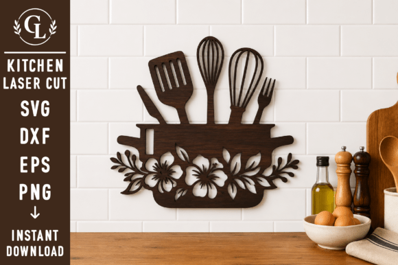 Download Kitchen Wall Decor SVG Laser Cut File - Premium Resources