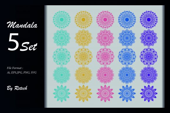 Download Mandala Ornamental Background Set - Ornamental background Collection