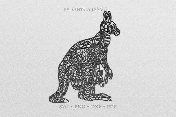 Download Kangaroo SVG, Mandala Kangaroo SVG - Premium Bundle